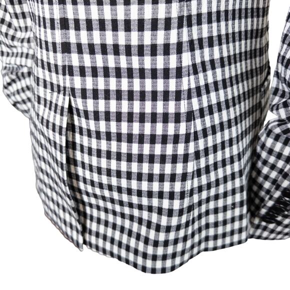 Veronica Beard NEW Caldwell Dickey Double Breasted Blazer Gingham Black White 6 - Picture 5 of 16
